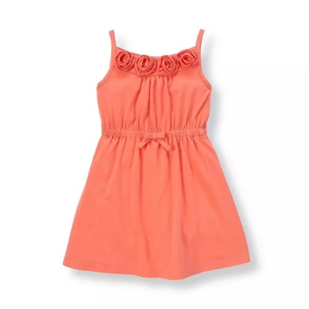 Janie and Jack Coral Breeze Rosette knit dress 6-12m